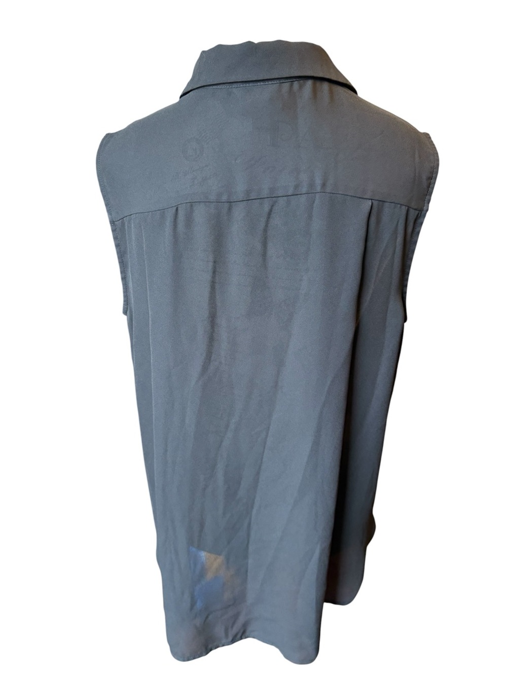 Worthington Sleeveless Black Button-Down Shirt - Picture 4 of 8